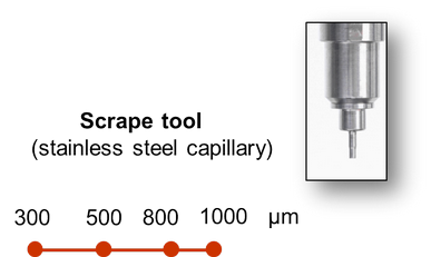 scrape tool for adherent stem cell colonies